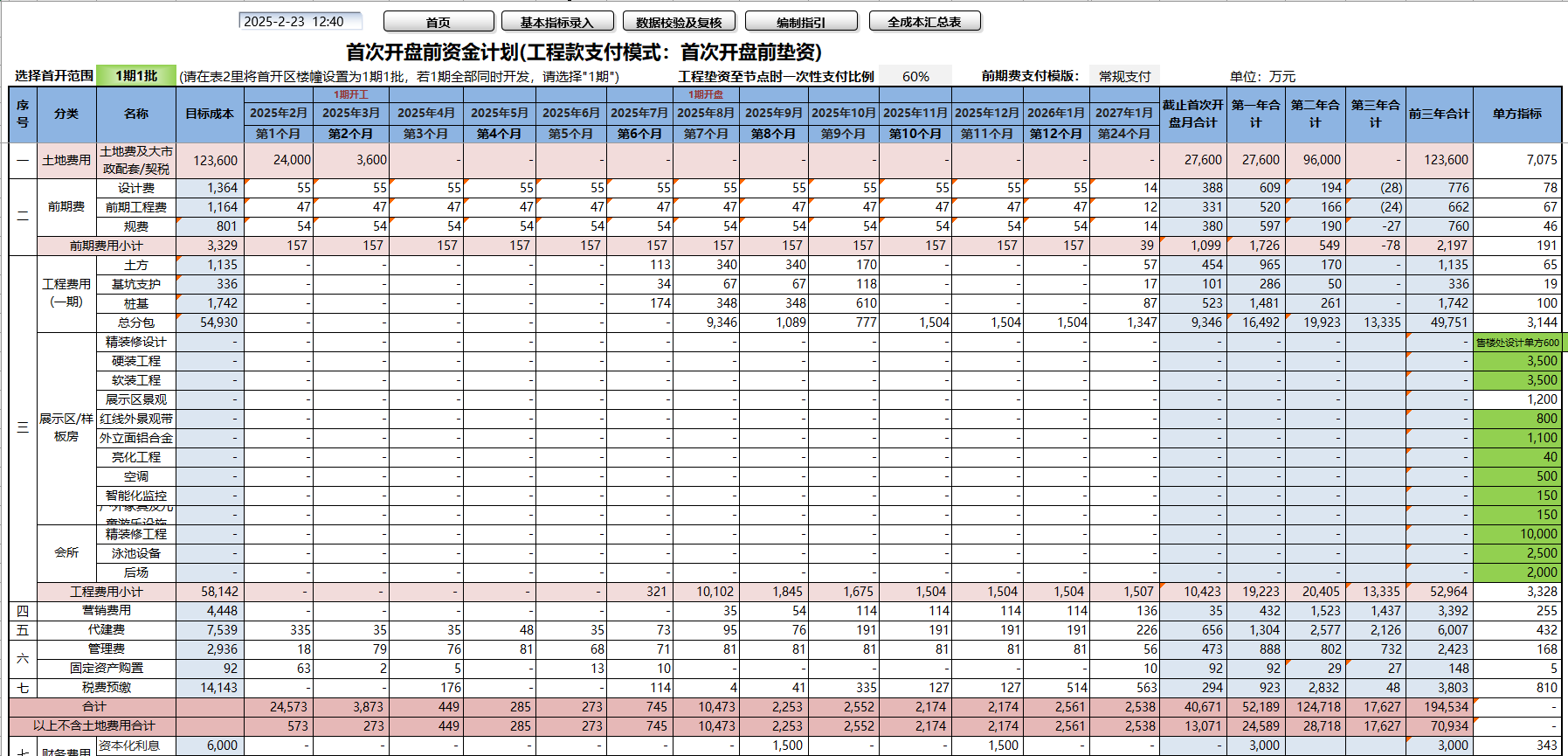 开盘前资金支付计划表